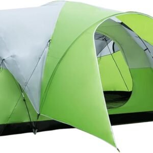8-10 Person Family Camping Tent with Porch, Easy Setup for Outdoor Camping Picnic Backyard