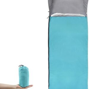 Sleeping Bag Liner 215 * 85cm Portable Lightweight Travel Sheet with Pillow Slot Ultralight Soft Camping Sleeping Bag Liner Pongee Fabric for Camping Hiking Backpacking Hotels Hostels