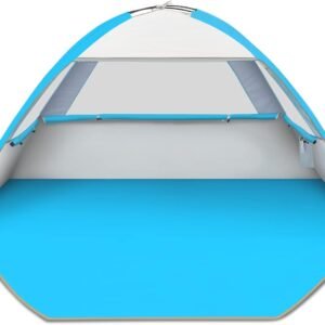 Beach Tent Sun Shelter for 3/4-5/6-7/8-10 Person with UPF 50＋ UV Protection, Lightweight & Easy Setup Beach Shade Canopy, Portable Beach Shade Tent Beach Cabana