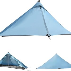 Ultralight,1 Person,Backpacking Camping Tent,Trekking Pole Tent,4-Season,Lightweight,Nylon,Waterproof 5000mm,Compact,Easy Setup,Portable,Shelter for Camping,Hiking,Climbing.