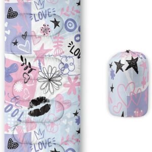 Kids Sleeping Bag for Boys Girls,3D Basketball Print-Lightweight Warm Portable Outdoor Indoor-Waterproof Cold Weather Resistant Sleeping Bag for Camping Hiking